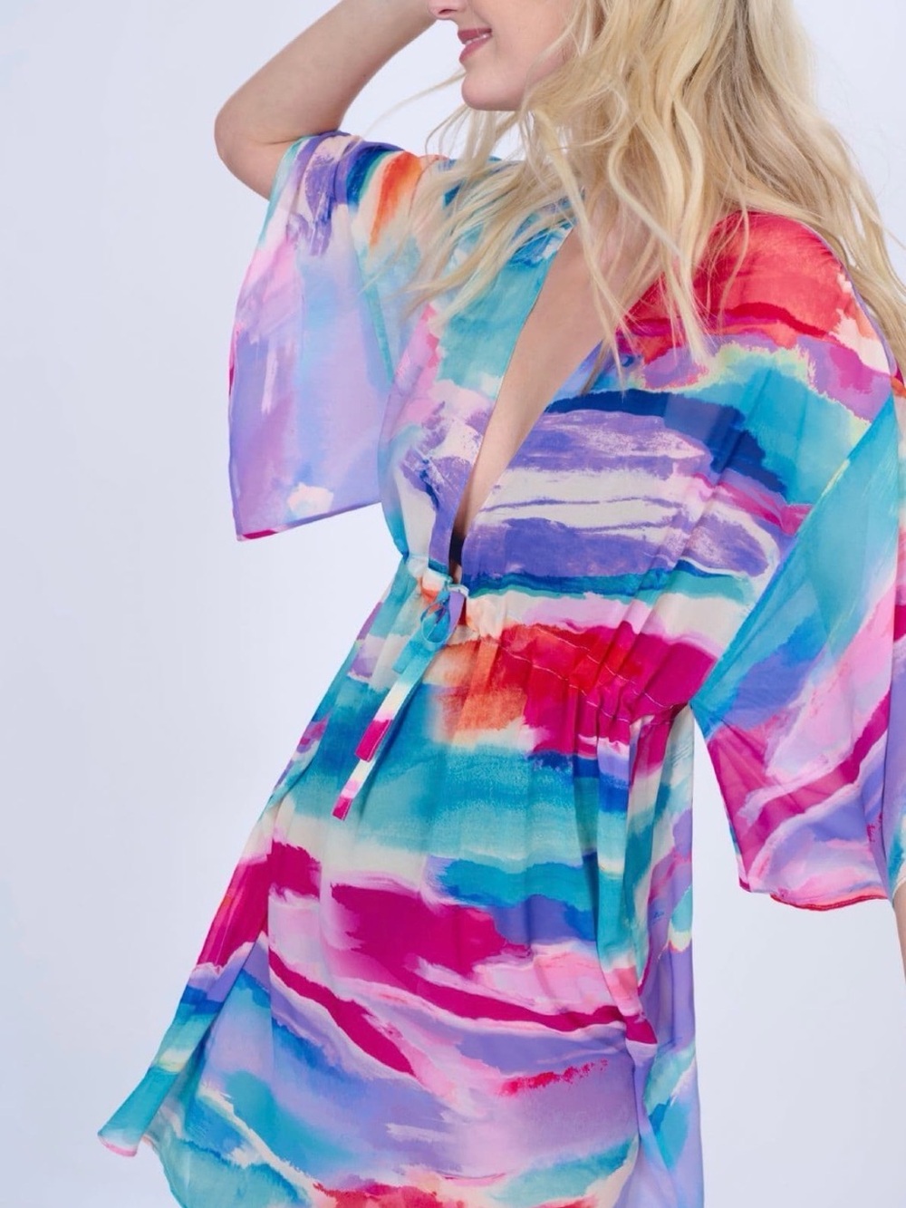 Gottex Multicolor Print V-Neck Cover-Up